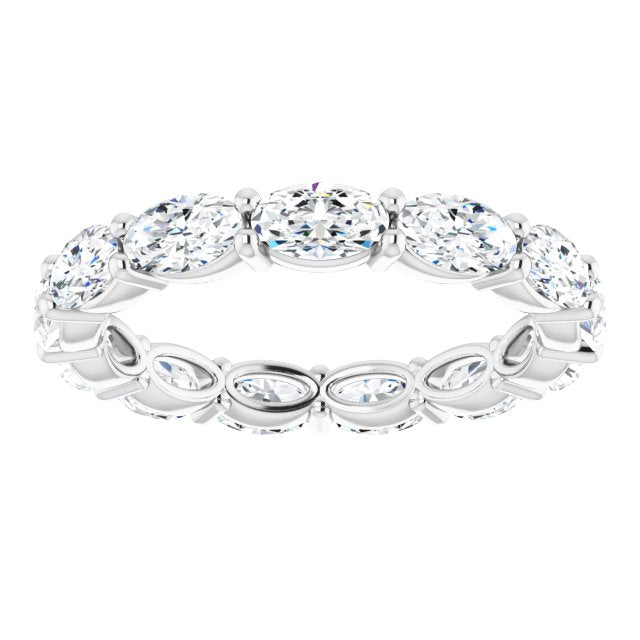2.73 ct. Oval Diamond East West Set Eternity Band-VIRABYANI